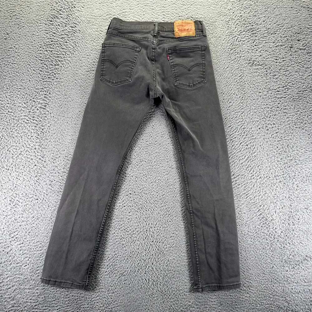 Levi's 513‎ Jeans Mens 28x30 Black Cotton Denim Straight Travel Workwear Stretch